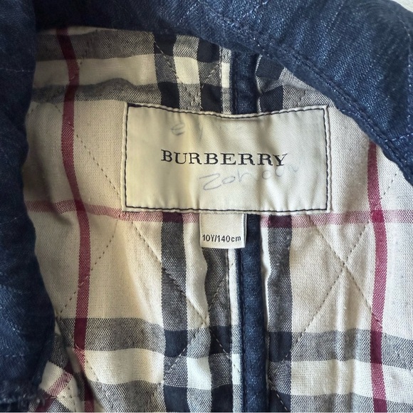 Burberry Baby kid vest jacket denim jean 10T Burberry blue - Picture 3 of 6
